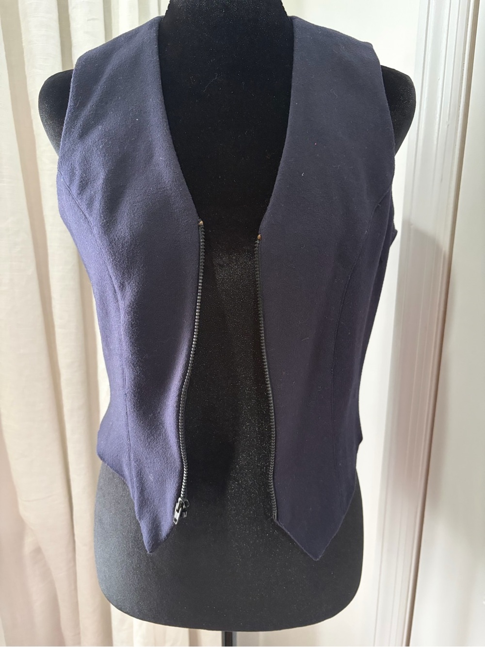 henri bendel Navy Zip-Front Women's Vest
